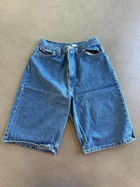 Vintage 90s High-Waisted Denim Bermuda Shorts